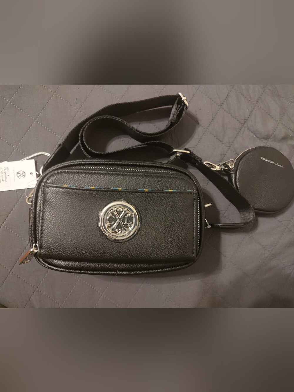 CXL by Christian Lacroix (Black) Eve Pebble Camera with Detachable Mini Zip NWT